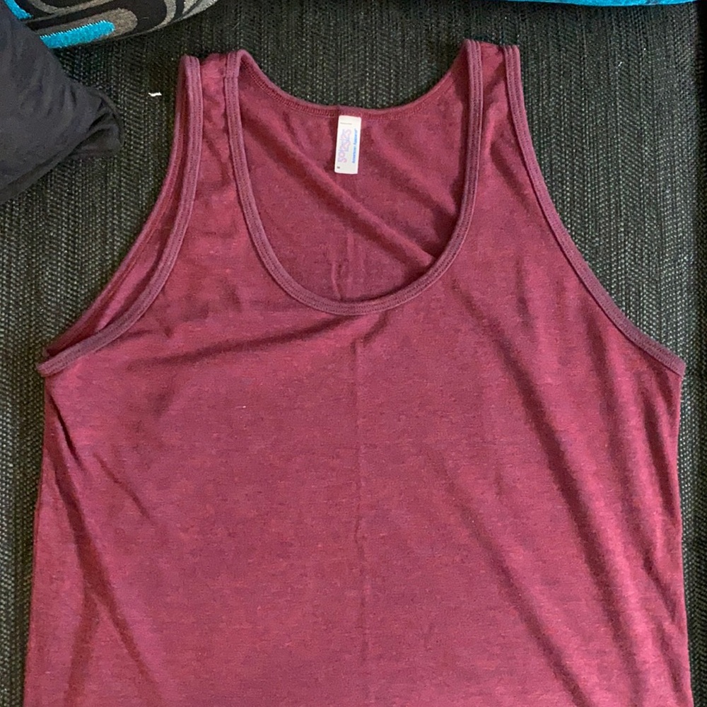 American Apparel Maroon Tank Top
